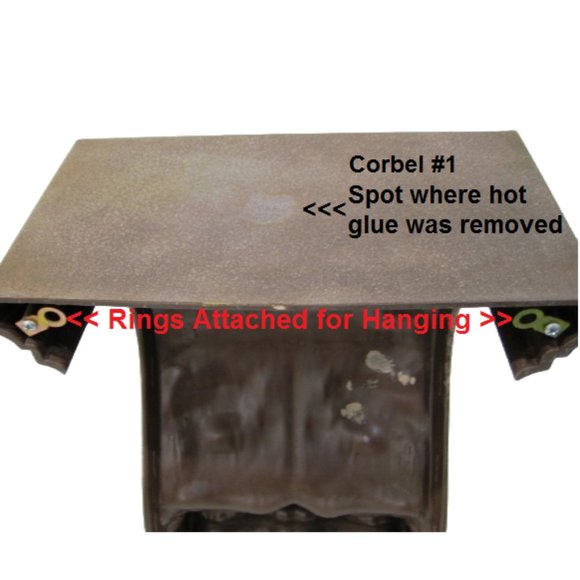 Corbel Wall Shelf #1 - Dark Tan and Gold - Plastic - Home Interiors Inc - Picture 4 of 12